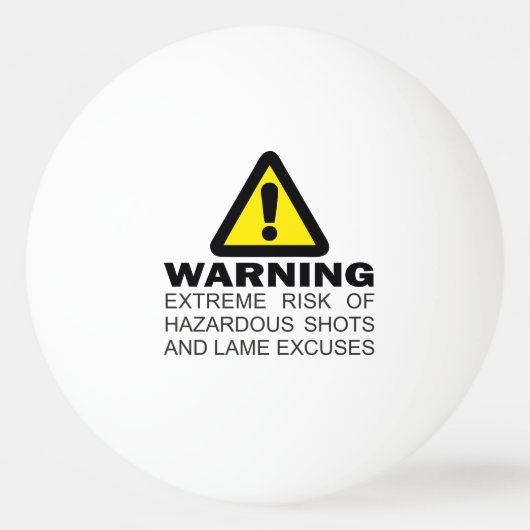 Waarschuwing extreem risico gevaarlijk schot en kr pingpongballen (Voorkant)