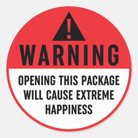 Waarschuwing Extreme Happiness Label (Voorkant)