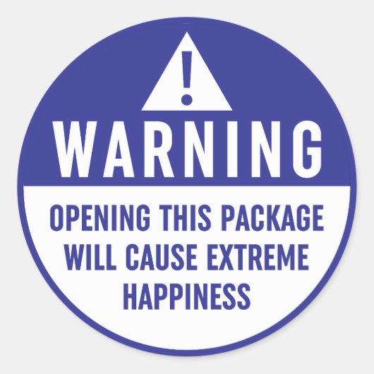 Waarschuwing Extreme Happiness Label (Voorkant)