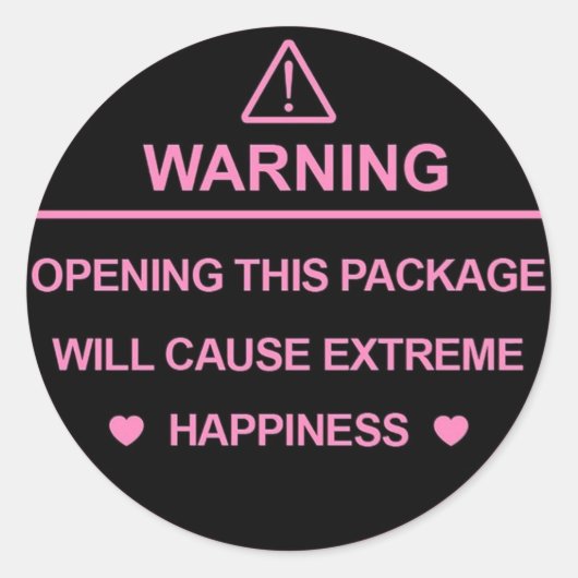 Waarschuwing: Extreme Happiness Sticker (Voorkant)
