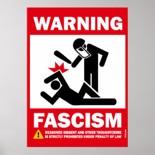 Waarschuwing: fascisme poster