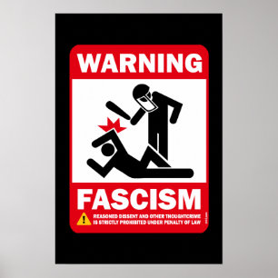 Waarschuwing: fascisme poster
