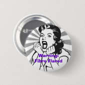 Waarschuwing: Fibro Flare Ronde Button 5,7 Cm (Voorkant /achterkant)