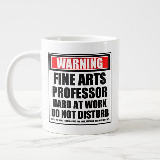 Waarschuwing Fine Arts professor hard aan het werk Extra Grote Beker (Links)