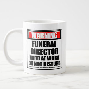 Waarschuwing Funeral Director Hard-Work Extra Grote Beker