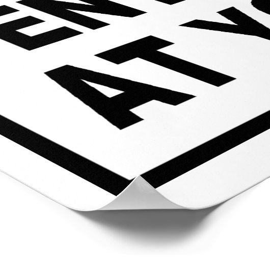 WAARSCHUWING - GA DEZE KAMER IN OP UW EIGEN RISICO POSTER (Hoek)