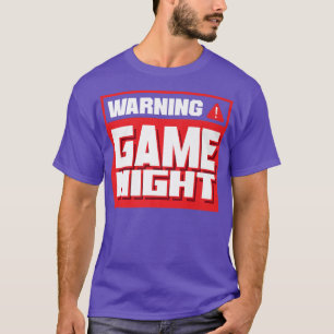 Waarschuwing game game spelspeler Night Video Game T-shirt