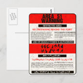 Waarschuwing gebied 51 briefkaart (Voorkant / Achterkant)