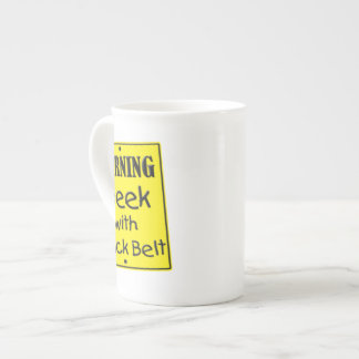 Waarschuwing Geek met zwarte gordel Mok