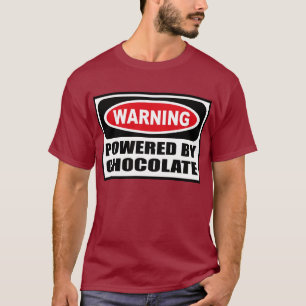 Waarschuwing GEMACHTIGD DOOR CHOCOLATE Mannen donk T-shirt