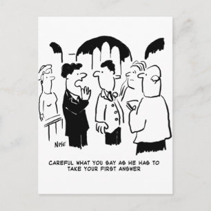 Waarschuwing getuige aan bruidegom briefkaart