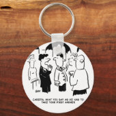 Waarschuwing getuige aan bruidegom. Grappige carto Sleutelhanger (Voorkant)