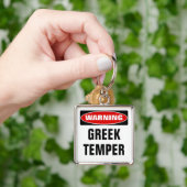 Waarschuwing Griekse temperatuur Sleutelhanger (Hand)