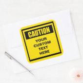 Waarschuwing Grote aangepaste Sticker (Envelop)