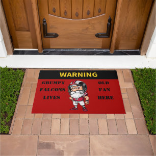Waarschuwing Grumpy Old Falcons Fan woont hier Deurmat