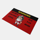 Waarschuwing Grumpy Old Falcons Fan woont hier Deurmat (Schuin)
