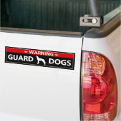 Waarschuwing! Guard Dogs Bumpersticker (Op Truck)