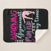 Waarschuwing Gymnast kan op elk moment omdraaien Sherpa Deken (Voorkant (horizontaal))