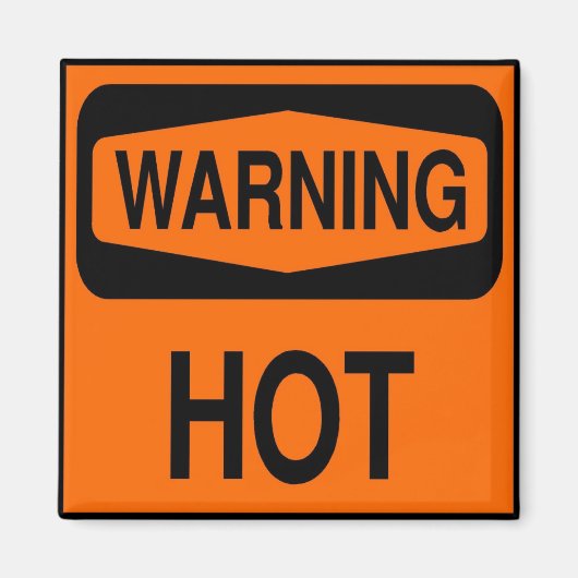 waarschuwing heet magneet (Voorkant)