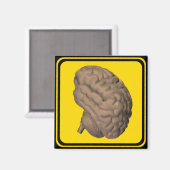 Waarschuwing: hersenkruising! magneet (Voorkant / Achterkant)