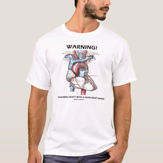 Waarschuwing! Het naderen van Voorwerp met enorm h T-shirt (Voorkant)