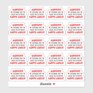 Waarschuwing! Het openen kan een extreme gelukkige Sticker