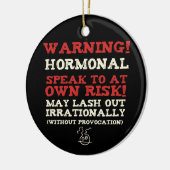 Waarschuwing! Hormonal Keramisch Ornament (Links)