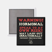 Waarschuwing! Hormonal Magneet (Voorkant / Achterkant)