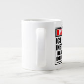 Waarschuwing IJsonderwijzer hard op het werk Extra Grote Beker (Achterkant)