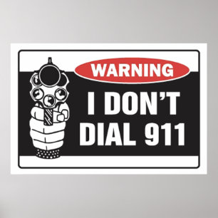 Waarschuwing - ik bel niet 911 - Poster