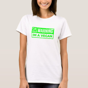 waarschuwing ik ben vegetariër van vegan t-shirt