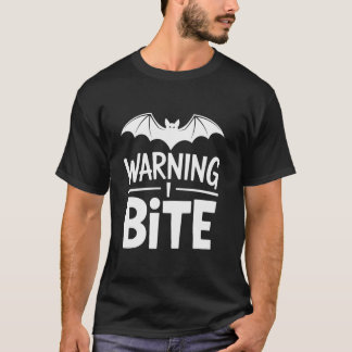 Waarschuwing Ik Bijt Grappige Halloween Humor Spoo T-shirt