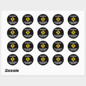 Waarschuwing ik doe mijn eigen wetenschap - Labora Ronde Sticker (Vel)