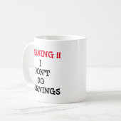 Waarschuwing - Ik doe 's ochtends niet Koffiemok (Voorkant links)