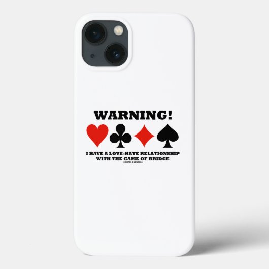 Waarschuwing! Ik heb een liefdeshate Relatie Bridg Case-Mate iPhone Case (Achterkant)