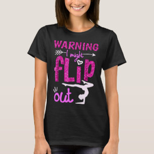 Waarschuwing: ik kan grappige Cheerleading Gymnas T-shirt