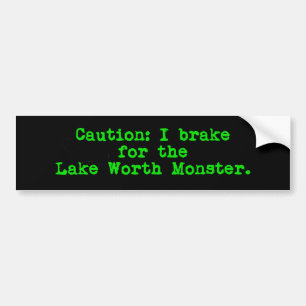 Waarschuwing Ik Rem Voor Het Meer Worth Monster Bumpersticker