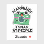 Waarschuwing: ik schaak op mensen grappige camerap sticker (Vel)