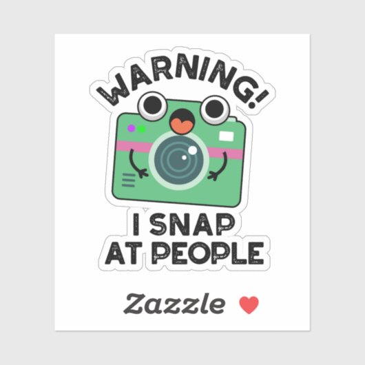 Waarschuwing: ik schaak op mensen grappige camerap sticker (Vel)