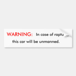 Waarschuwing: in Hoesje van verkrachting Bumpersticker