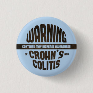 Waarschuwing! Inhoud kan de bewustwording verhogen Ronde Button 3,2 Cm