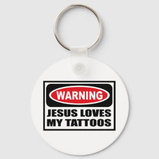 Waarschuwing JESUS LIEFT OP MIJN TATTOOS Sleutelha Sleutelhanger