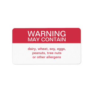 Waarschuwing Kan Gepersonaliseerd ingrediënten bev Etiket