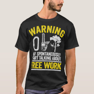 Waarschuwing Kan Spontaan Beginnen met Praten Over T-shirt