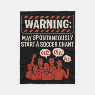 Waarschuwing Kan Spontaan Een Voetballied Fan Star Fleece Deken