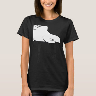 Waarschuwing kan spontaan praten over zegels t-shirt