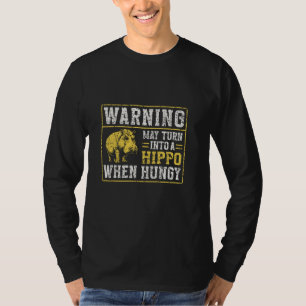 Waarschuwing kan veranderen in een nijlpaard wanne t-shirt