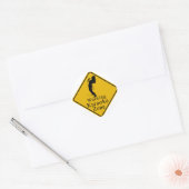 Waarschuwing karaoke zone ronde sticker (Envelop)