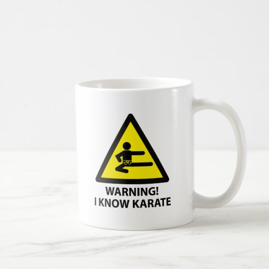 Waarschuwing Karate Koffiemok (Rechts)