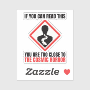 Waarschuwing Kosmische Horror Cthulhu Lovecraft Sticker